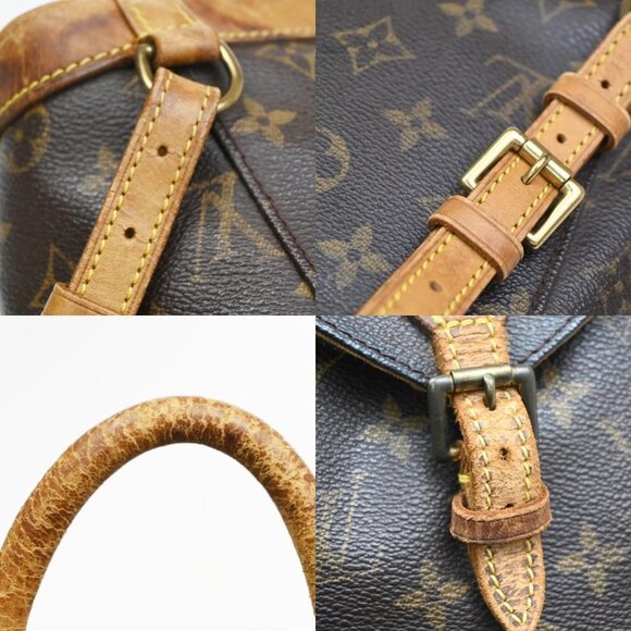 LOUIS VUITTON Mini Montsouris Backpack Bag Monogram Leather Brown M51137  39KC245